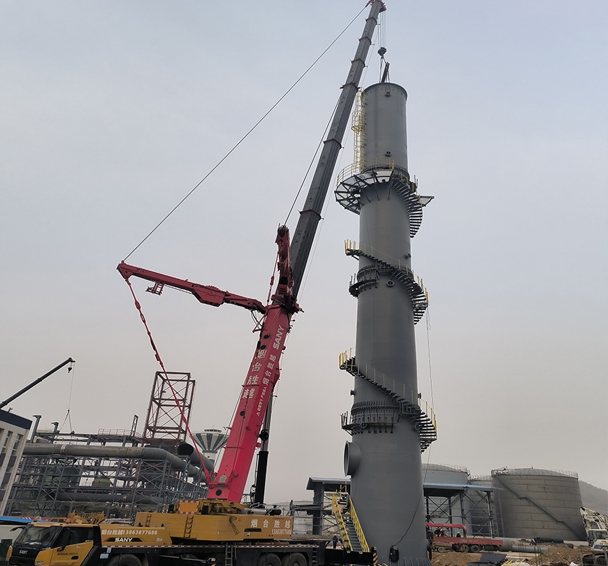 2022年江銅國興120米煙囪吊裝